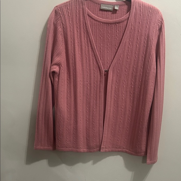 croft & barrow Sweaters - Croft & Barrow Rose Open Front Cardigan